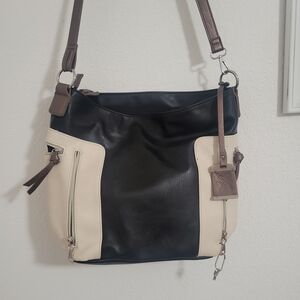 Two-Tone Black and Cream Women's Bag